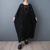 DIMANAF New 2026 Summer Women Plus Size Vintage Elegant Lady Long Dress Black Floral Jacquard Lace Loose Oversize Maxi Clothing