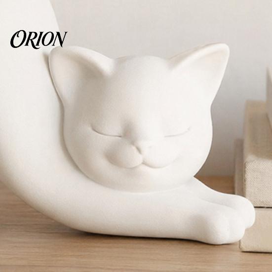 Unique Succulents Pot 3D Printed Stretching Cat Planter Pot, Cute Kitty Creative Indoor Container Animal Flowerpot, Lovely Kitten Plant for