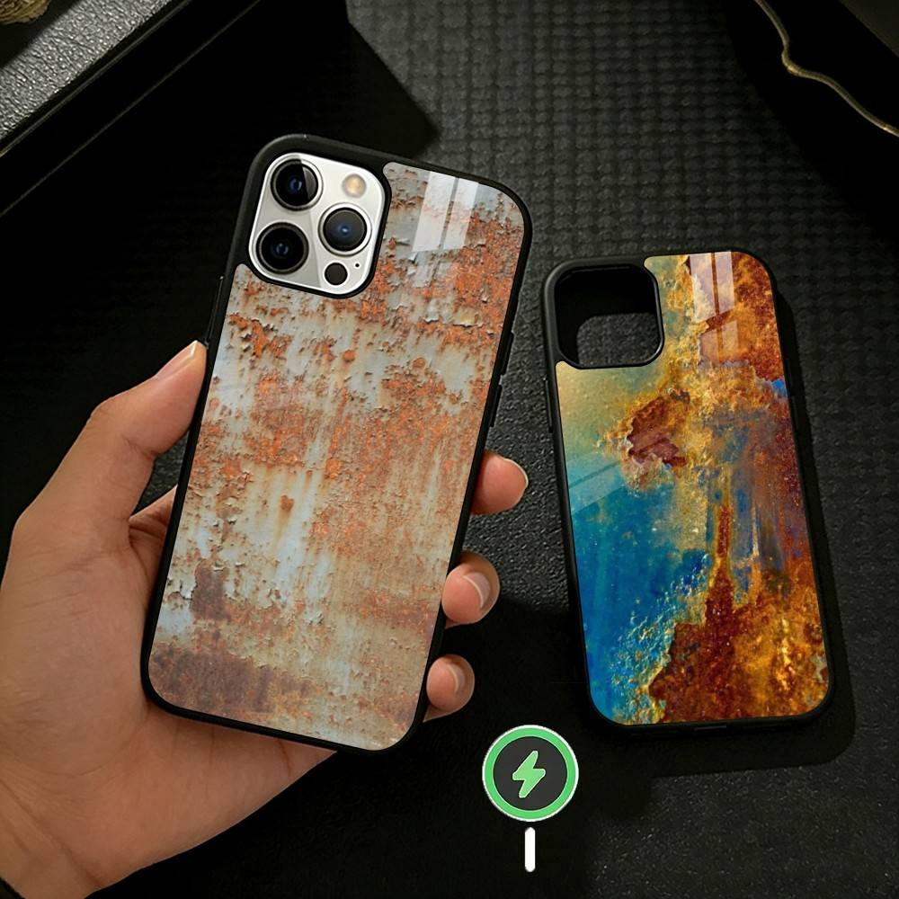 Retro Industrial Style Rusty walls Phone Case For iPhone 17,16,15,14,13,12,Plus,Pro,Max For Magnetic Wireless Charge