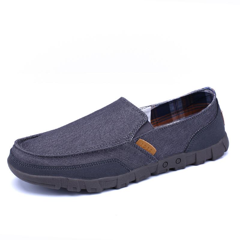 One-pedal Driving Shoes Spring Fashion Men's Canvas Shoes Large Size Lazy Shoes Old Beijing Cloth Shoes
