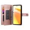 Oppo Reno 13 Pro 5G Flip Case, Wallet Zipper Pocket, Pink