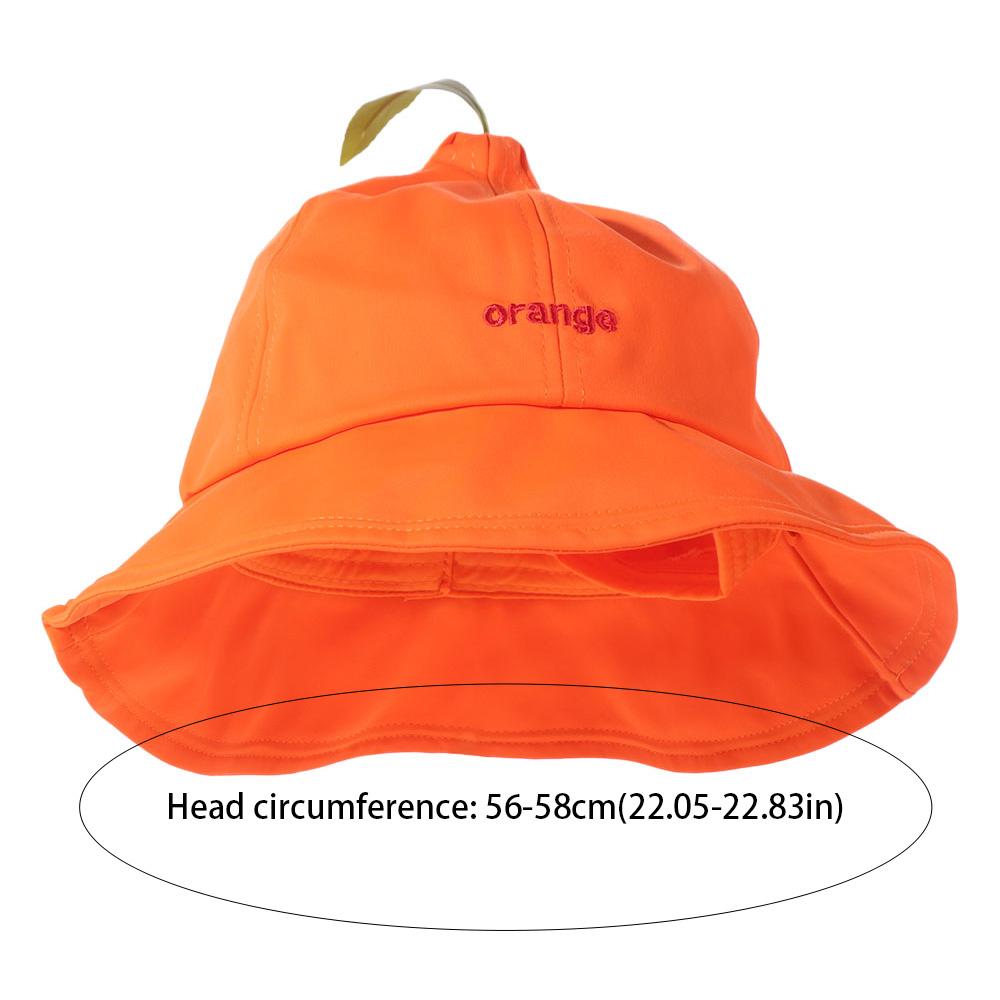 Quick-dry Orange Fisherman Hat Cool Embroidered Letter Sun Hat Mountaineering