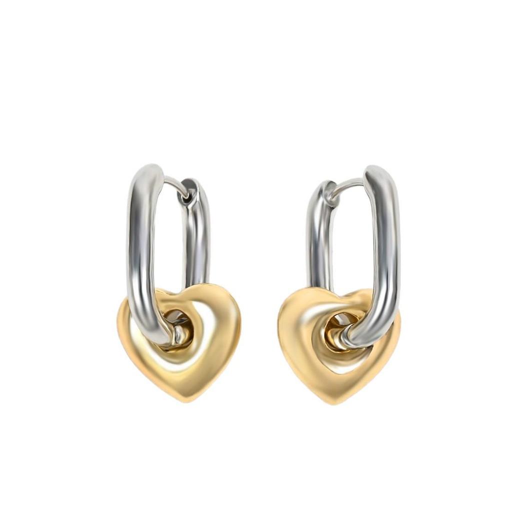 European & American Style Heart Circle Earrings - Women's Simple, Elegant, Cool Fashion Jewelry.