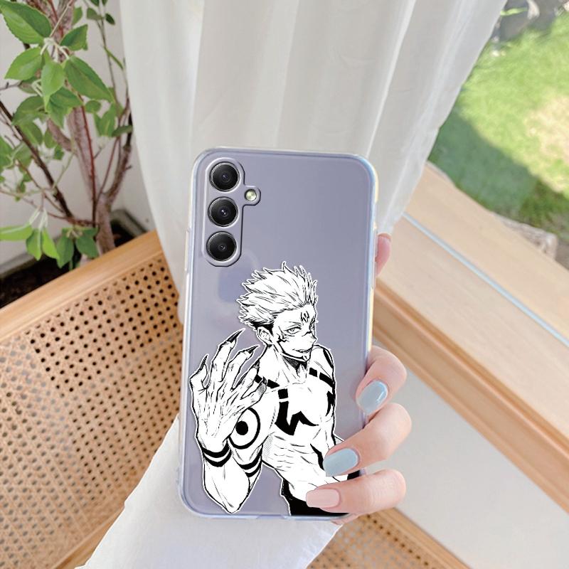 

Мягкий прозрачный силиконовый чехол с рисунком аниме для Samsung A55 A35 Xiaomi Redmi Note 13 Pro 13C iPhone 15 Camera Противоударный защитный бампер iPhone 15 Plus