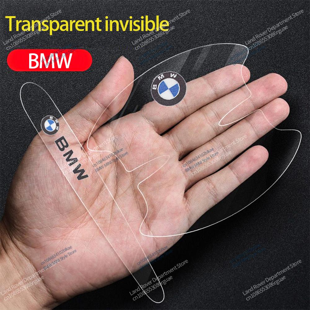 4/8Pcs Car Door Handle Bowl Protector Film For BMW M Performance E36 E46 E39 E60 E87 1 2 5 Series Anti-Scratch PVC Accessories FP7