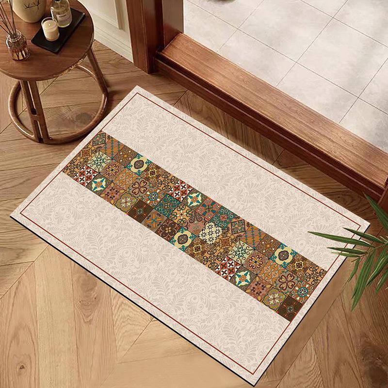 

Modern Simple Flower Diatom Mud Floor Mat Bathroom Absorbent Floor Mat Household Toilet Non-Slip And Dirt-Resistant Easy To Take Care Of Floor Mat 40 * 60cm (diatom mud)