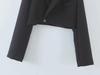 Trendy Spring & Autumn Women's Short-Sleeve Suit Jacket + High-Waist Pocket Skirt