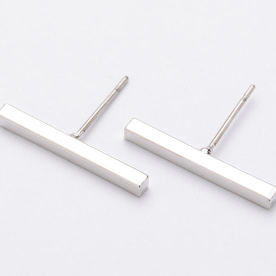 Minimalistyczne Kolczyki Sztyfty w Linii dla Kobiet Biżuteria na Imprezę Walentynki