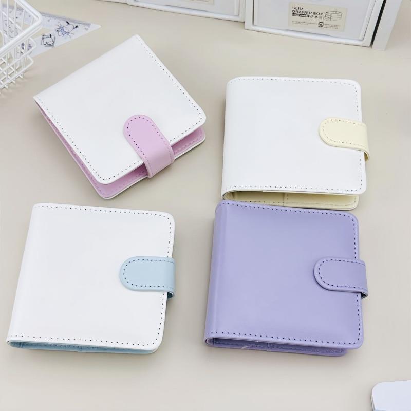 Mini Candy Farbe PU Leder Kpop Fotokarten Ordner Sammelbuch 3 Zoll Kartenaufbewahrung Idol Karte Fotoalbum Halter Buch Schreibwaren