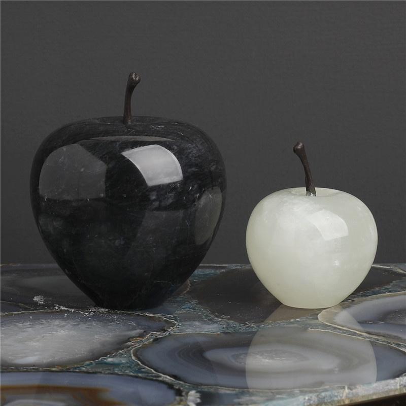 Hot Sale Luxury Ornament Christmas Theme Decoration Gemstone 7cm Christmas Apple for Children Gift