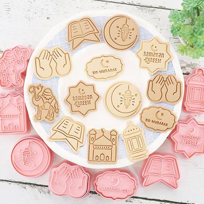 Eid Mubarak Biscuit Mold Cookie Cutters DIY Baking Tools Ramadan Decoration for Home Al Adha 2025 Islamic Muslim Party Decor