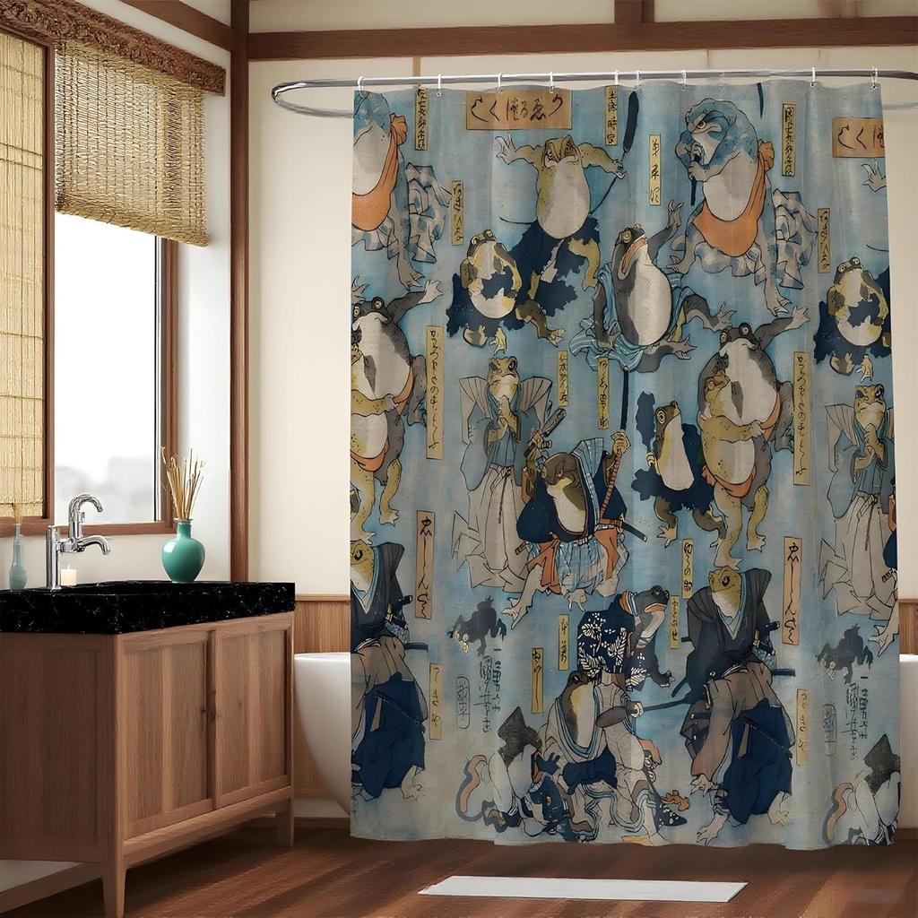 Funny Dogs Playing Poker Shower Curtain,Vintage Dog Art Waterproof Polyester Fabric Bath Curtain,Humorous Bathroom Decor for