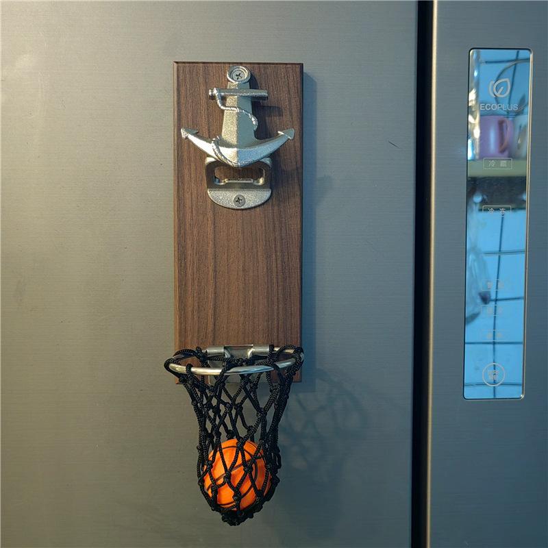 

Magnetic Billiard Ball Bottle Opener, Removable Metal Wall Mounted Opener with Cap Catcher Collector, Beer Lovers and Men One Size