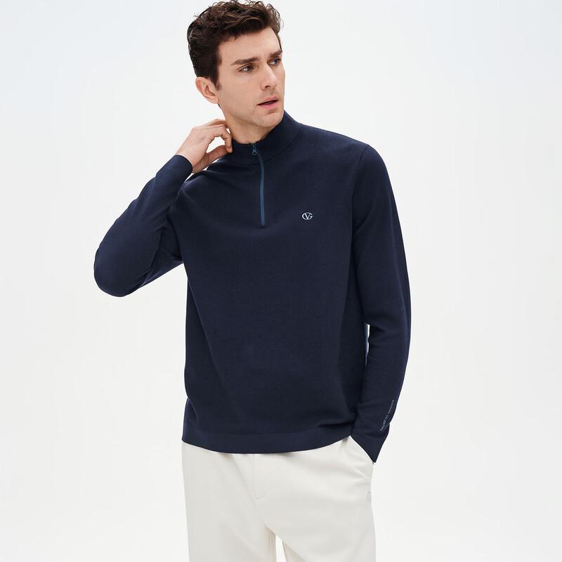 GIOVANNI VALENTINO Men's Anti-Bacterial Half-Zip Knit Sweater