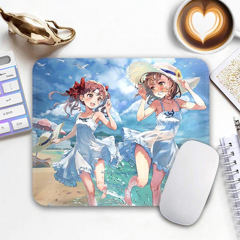 A Certain Magical I_Index Standard Anime Mouse Pad Edge Stitched Small Mousepad Gamer Travel MousePads Non-Slip Office Mousemat