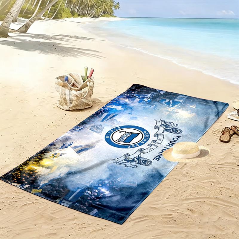 Hertha BSC Berlin Print Beach Towel, Large Soft Quick Dry Towel for Beach Camping Swimming