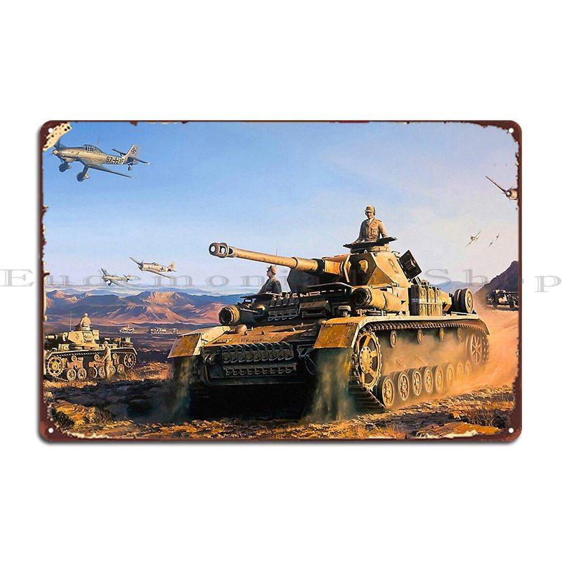 Panzers Mark Iv Metal Plaque Poster Wall Cave Cinema Wall Cave Garage Decoration Create Tin Sign Poster