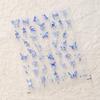 1Pcs 5D Embossed Aurora Butterfly Nail Art Stickers Self Adhesive Decals For Nails Decoration DIY 3D Acrylic Nail Supplies Parts