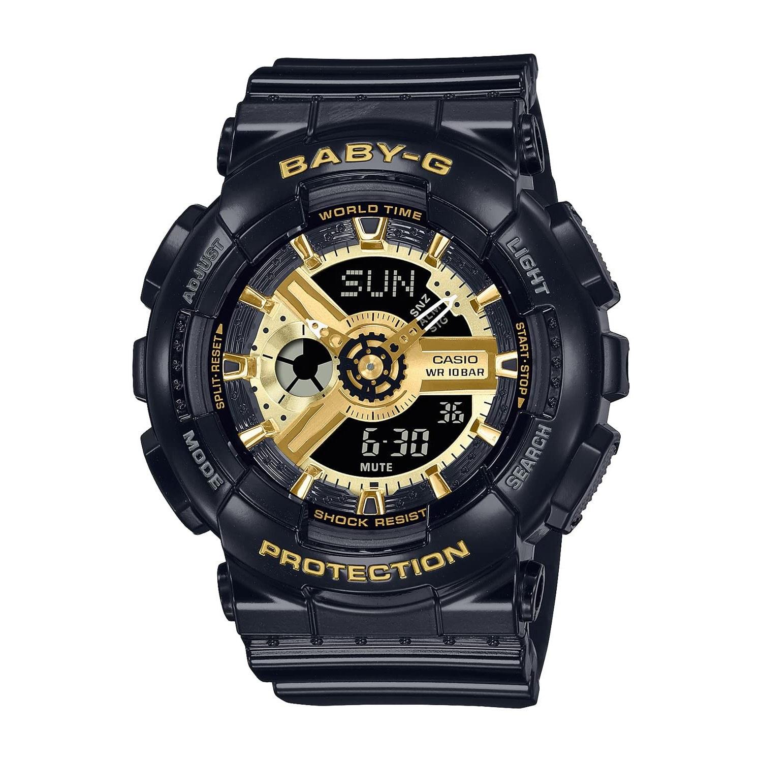 Casio Wristwatch Baby-G BA-110X-1AJF Ladies Black Gold