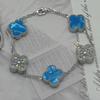 New Shiny Four-leaf Clover Bracelet Five-flower Fashion Sense Hand Jewelry Simple Jewelry