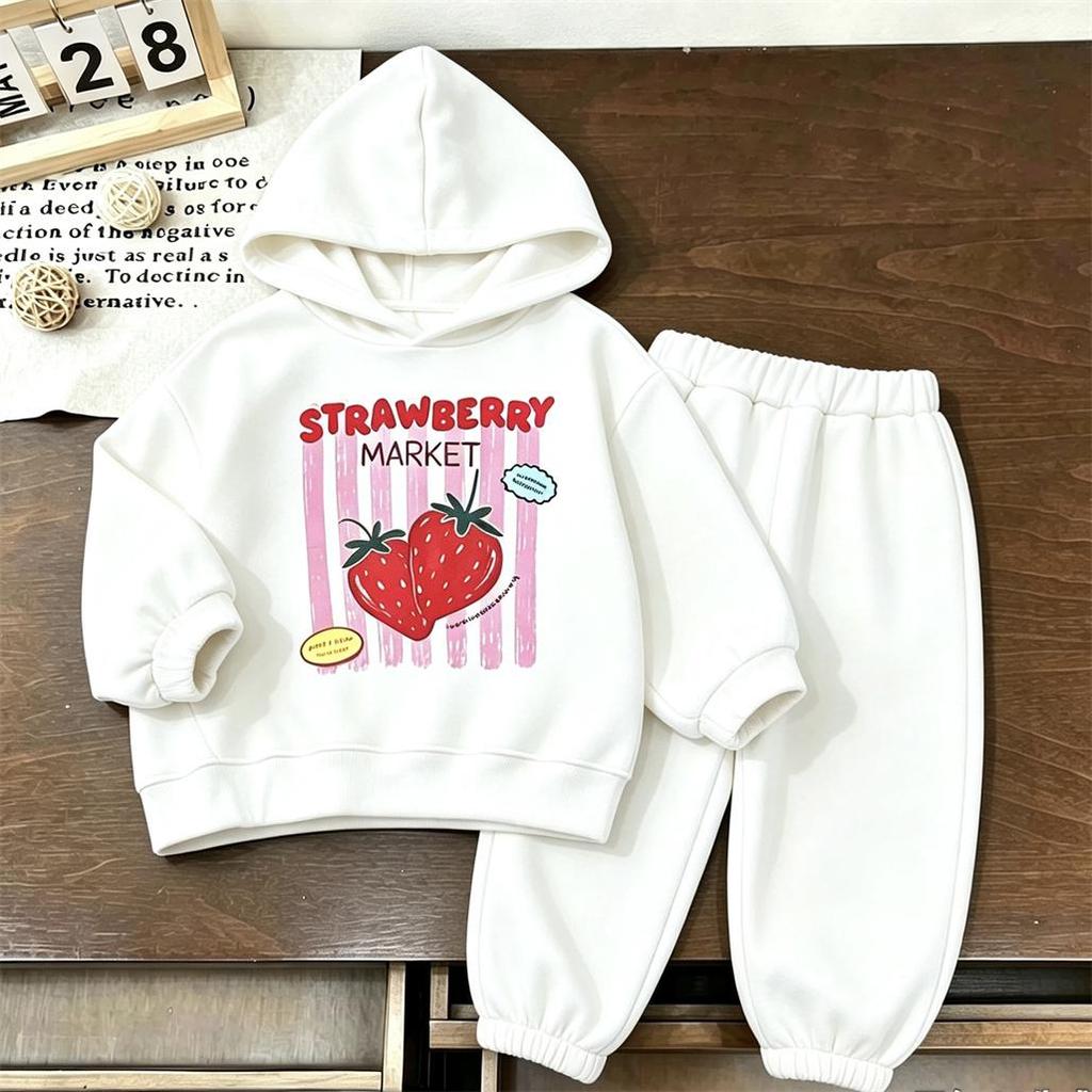 Boys Trendy Costume 1-7Years Old Kids Long Sleeve Hooded Suits Cartoon Printed Pullovers Baby Loose Sweatpants Two Piece Set