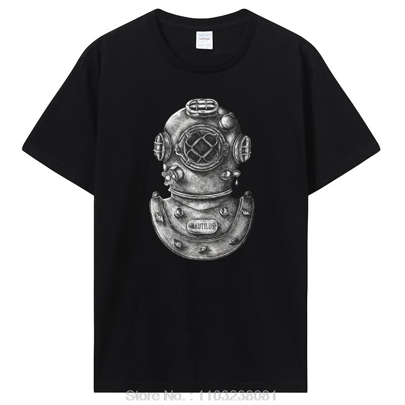 Dive Scuba Diving TShirt For Unisex Helmet Soft Summer Tee Cotton T Shirt High Quality Streetwear