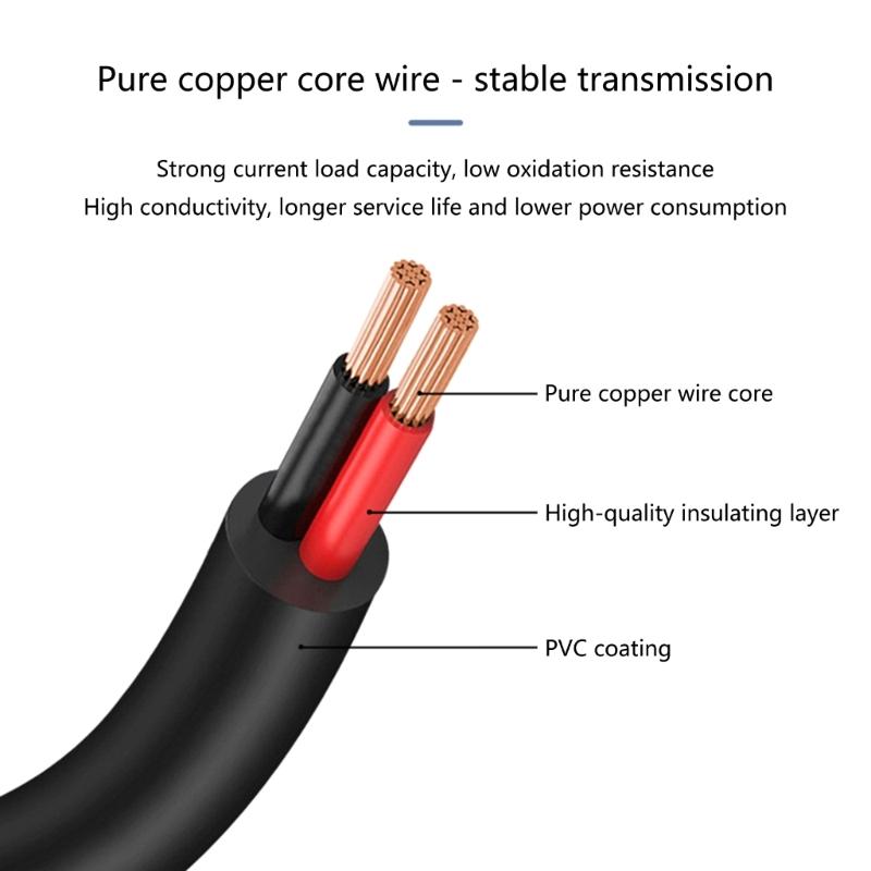 PVC Power Cord With DC35135 DC5521 Female Connectors For Electronics Projects Low Power and Durability Cord