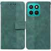For Honor X8c 4G Case Geometry Pattern Leather Wallet Phone Cover with Wrist Strap