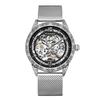 Beliebte gravierte Leder leuchtende mechanische Herren-Automatik-Mechanikuhr Business-Uhr Mode High-End-Uhr