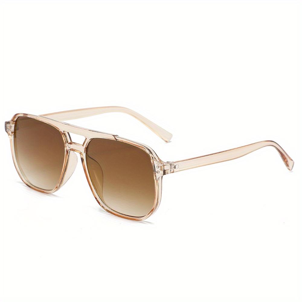 1/2 pezzi - Occhiali da sole quadrati vintage per donna uomo montatura spessa doppio ponte occhiali da vista femminile chic occhiali da sole poligonali tonalità