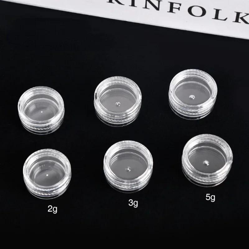 50/20/10 szt. 2-5g Przezroczysty Słoik na Krem Mini Kosmetyczne Butelki Pojemniki Przezroczysty Słoiczek na Nail Art Mała Przezroczysta Puszka na Balsam