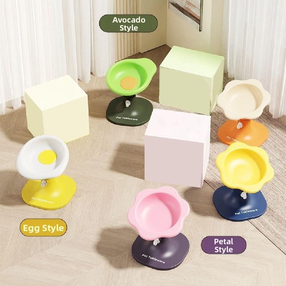 Cartoon Pet High Footed Bowl Adjustable Height Angle Elevated Pet Feeder Bowl  Dog Accessories