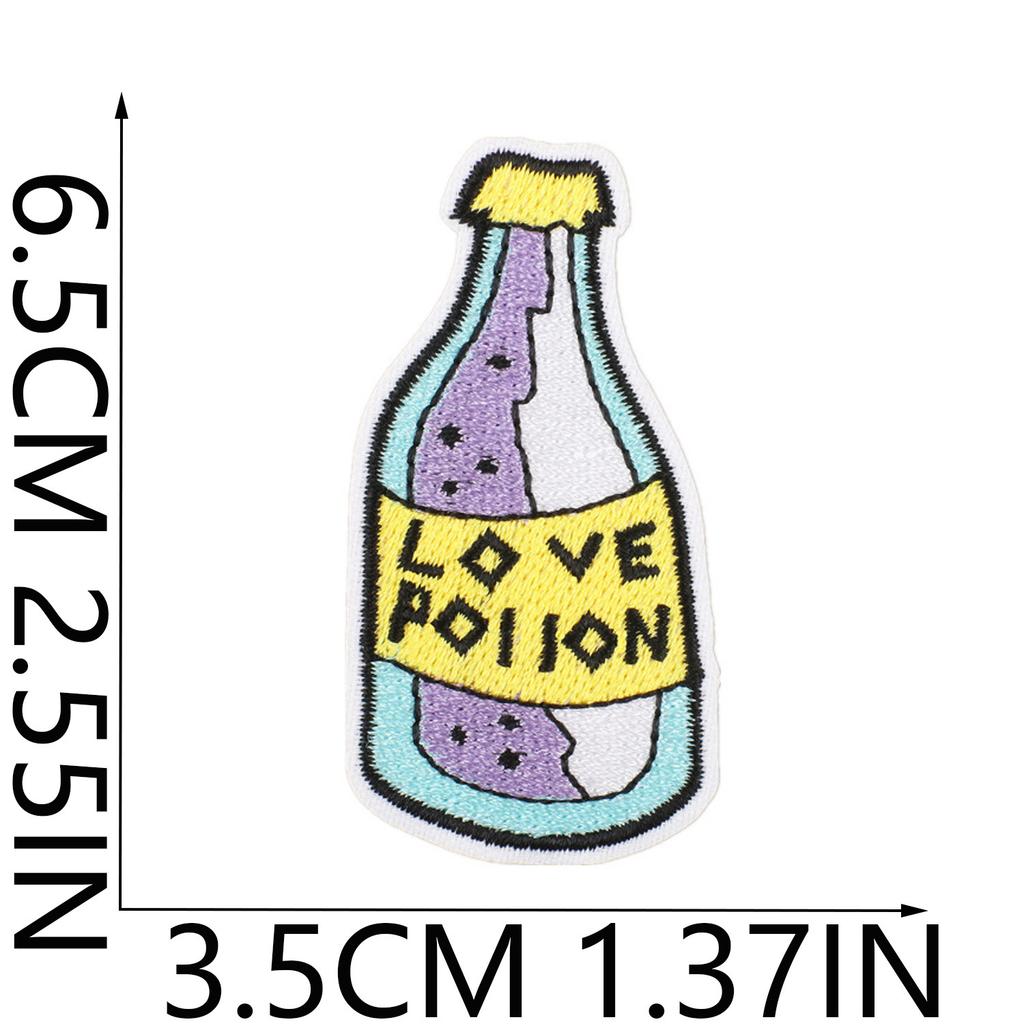 Summer Series Wave Embroidery Cloth Sticker Rainbow Cactus Computer Embroidery Label Cartoon Bus Patch Sticker