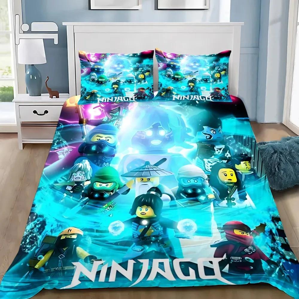 Children Duvet Cover Pillowcase Game Ninjagos Bedding Set For Adult Boy Girl Bedroom Decoration Gift Single Double Large Size