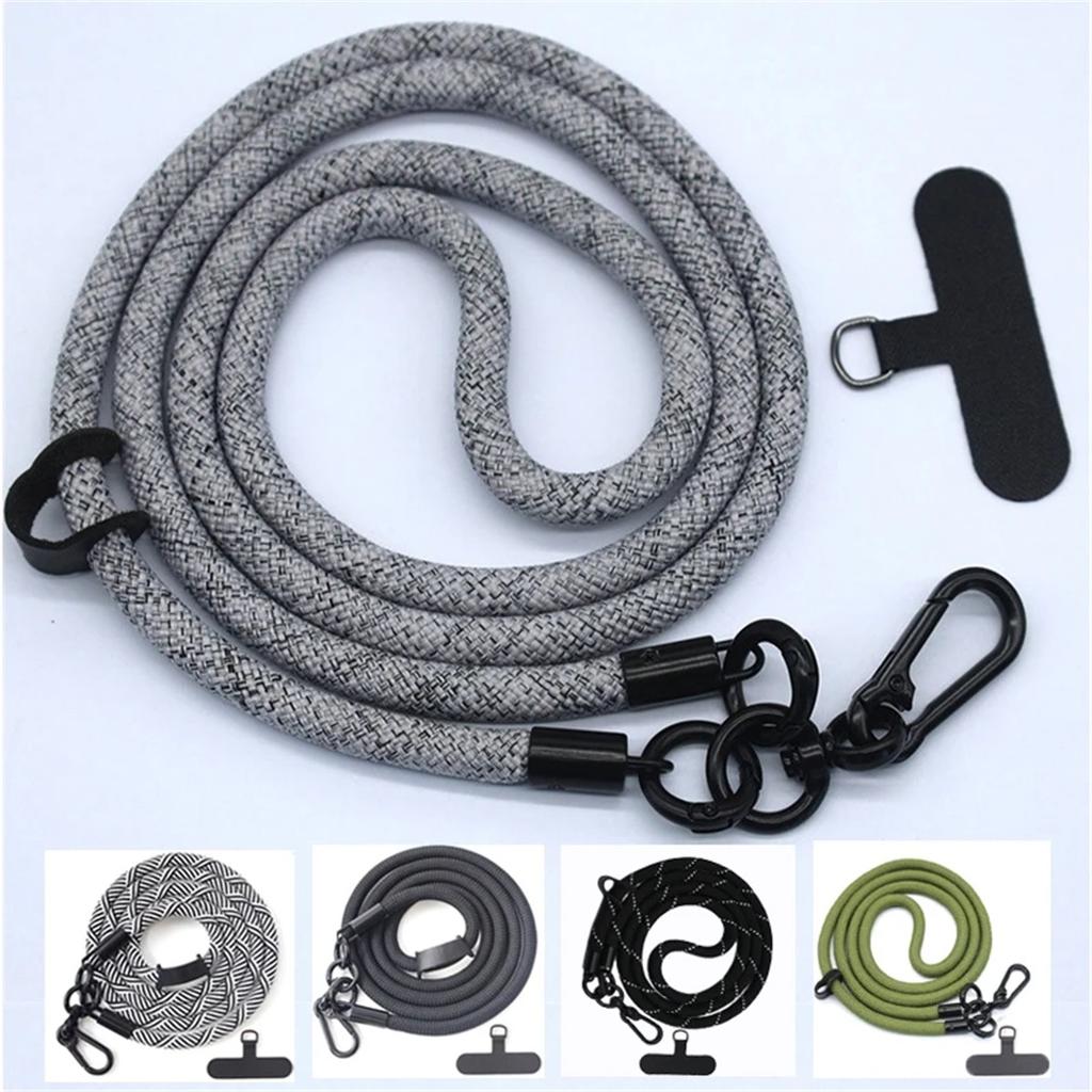 8MMx120CM Bold Long Mobile Phone Lanyard Universal Crossbody Hanging Shoulder Strap Detachable Neck Cord Anti-Lost Lanyard