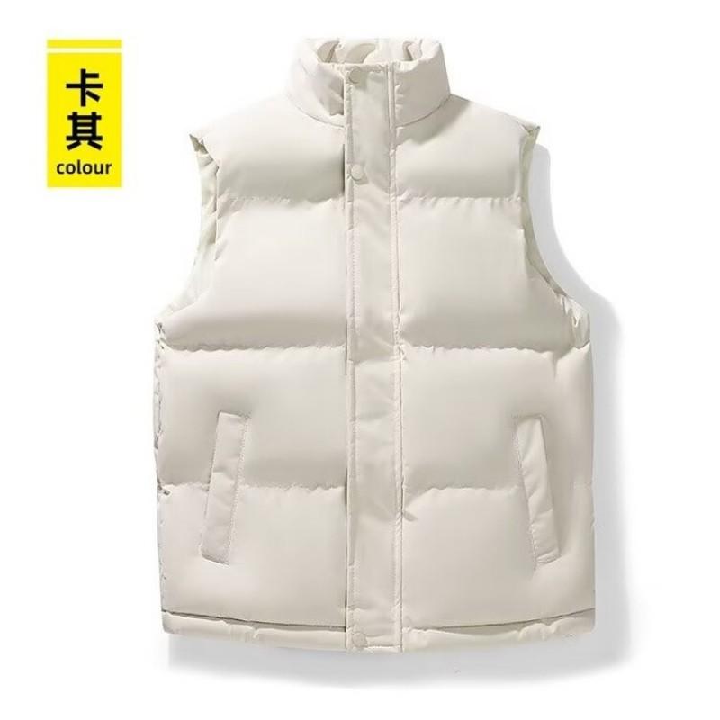 Unisex dicke Baumwollweste Winter warm ärmellos Oberbekleidung Herren Damen lässig locker geschnitten