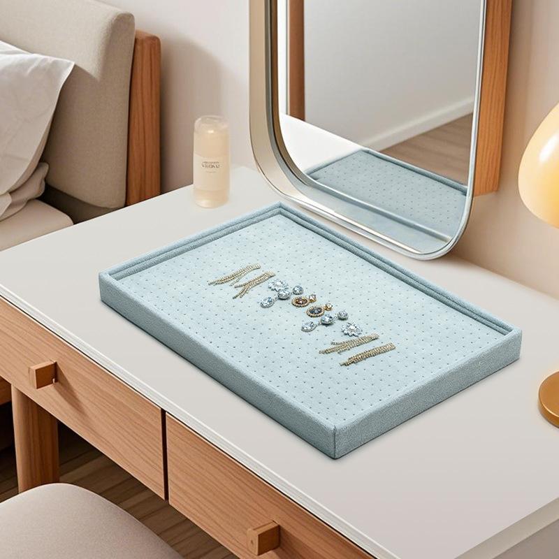 Flannel Stud Earrings Storage Box Large Capacity 600 Holes Jewelry Tray Earrings Display Plate Jewelry Display Props