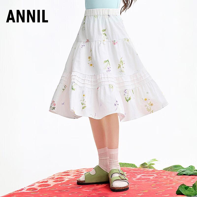Annil Girls' Floral Puffy Short Skirt