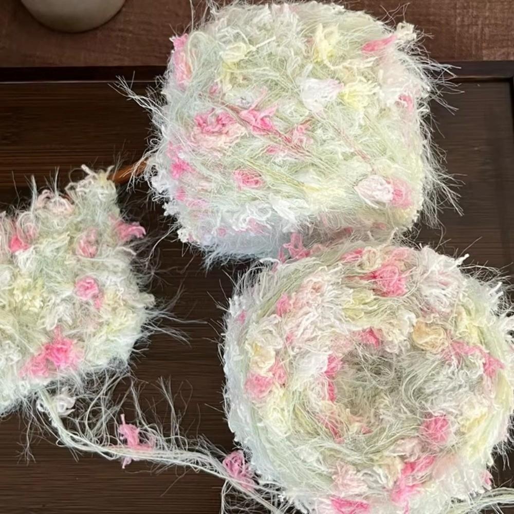 100g Flowers Fancy Yarn Mixed Woven Thread New Blended Yarn  Knitted Scarf Hat Sweater