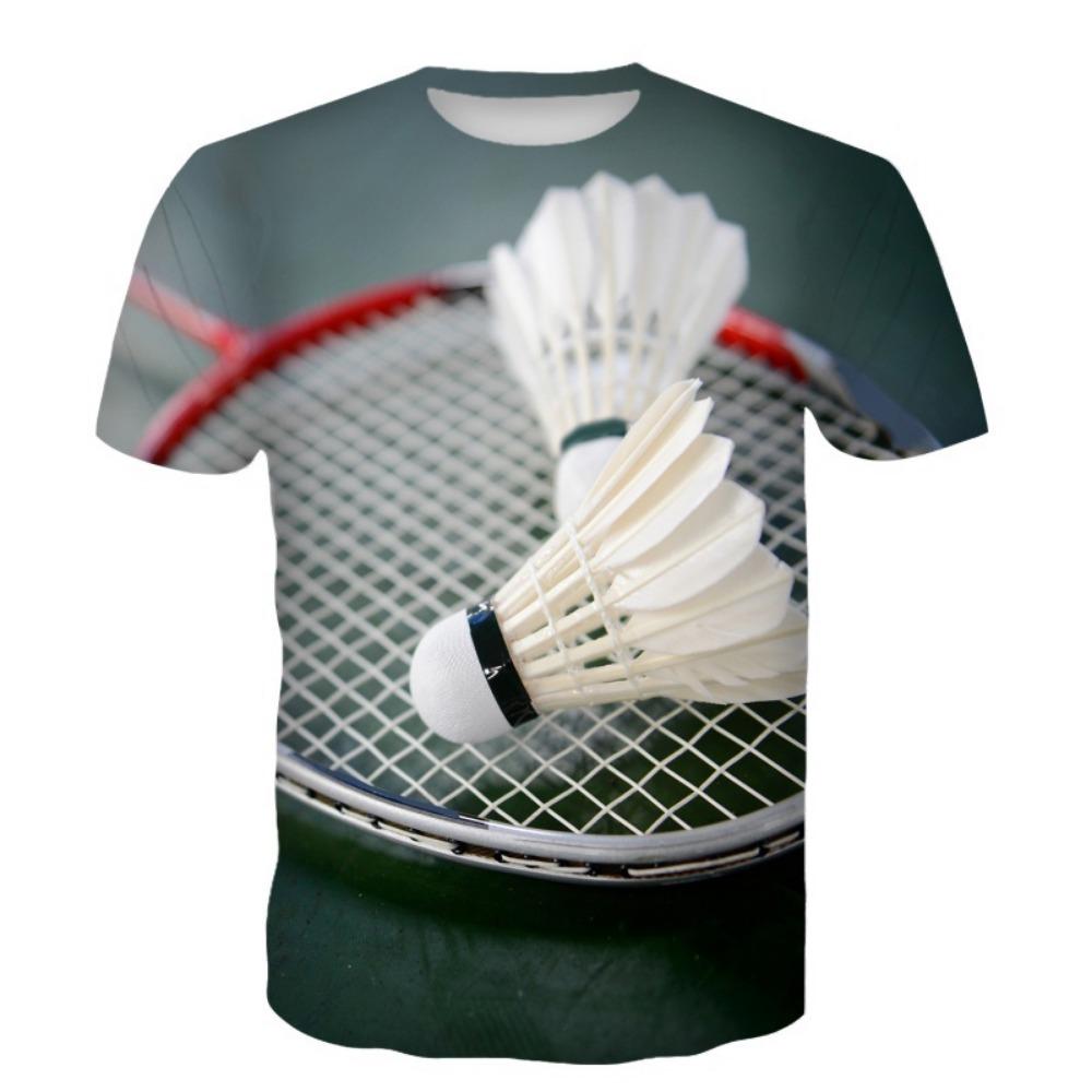 Sommer Badminton T-Shirts Federball 3D Druck Streetwear Herren Damen Lässig Mode Kurzarm T-Shirt Kinder T-Shirts Tops Kleidung