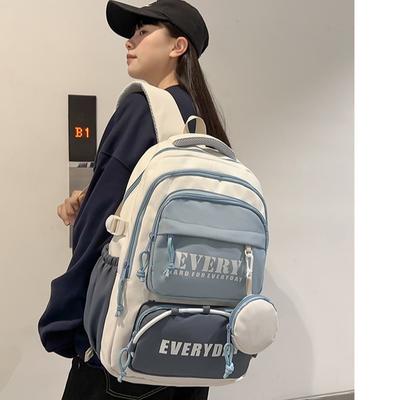 New Middle School and College Student School Bag Light Casual Backpack Multi-layer Large-capacity Junior High School School Bag for Men and Women