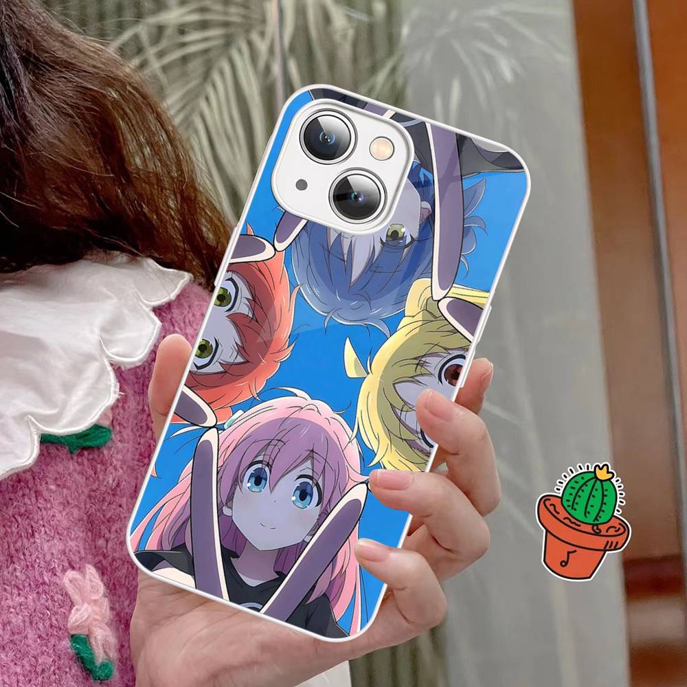 

Singer B-Bocchi The Rock For IPhone 14 13 12 Mini 11 Pro XS Max X XR 14 Plus Tempered Glass Cover iphone 12