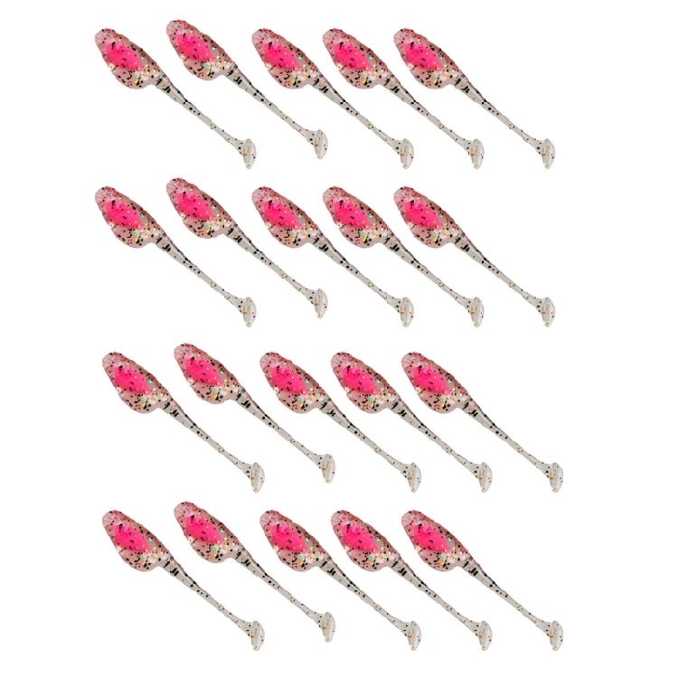 20Pcs Paddle Tail Swimbaits 5cm 1.2g Artificial Baits T Tail Swim Baits for Saltwater Soft Fishing Lures