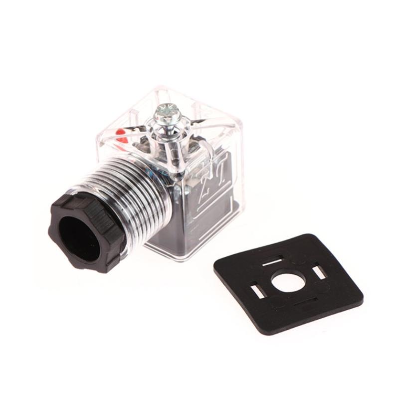 MultiPurpose Hydraulic Solenoid Coil Plug Hydraulic Valved Connector Transparent Housing Voltages Upgrading Accessories