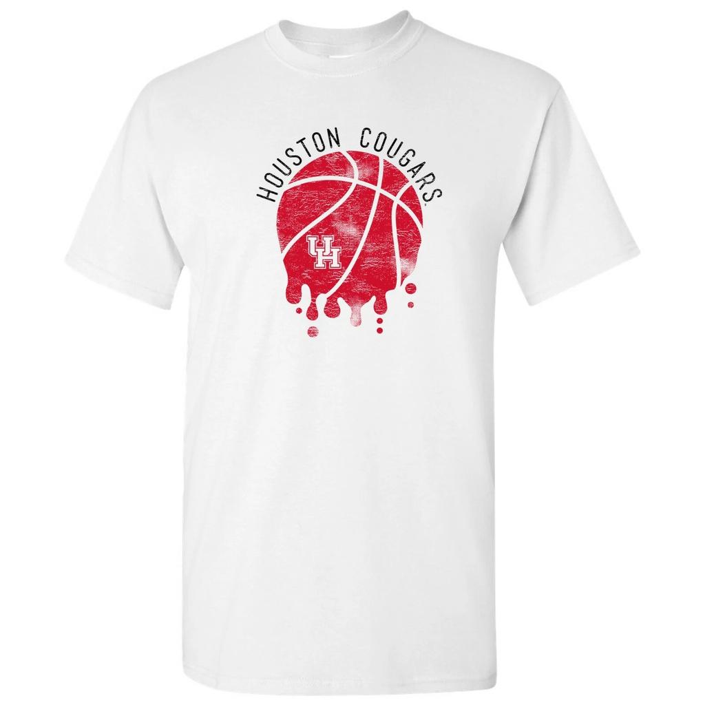Houston Cougars Basketball Dribble Short Sleeve T-Shirt - White