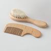 regalo 2-Piece Baby Hairbrush Set with Comb, Made of Natural Wooden Materials, for Babies, Newborns, and Infants