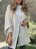 2026 Europe Autumn/Winter Women's Casual Woolen Single-Breasted Cardigan Coat