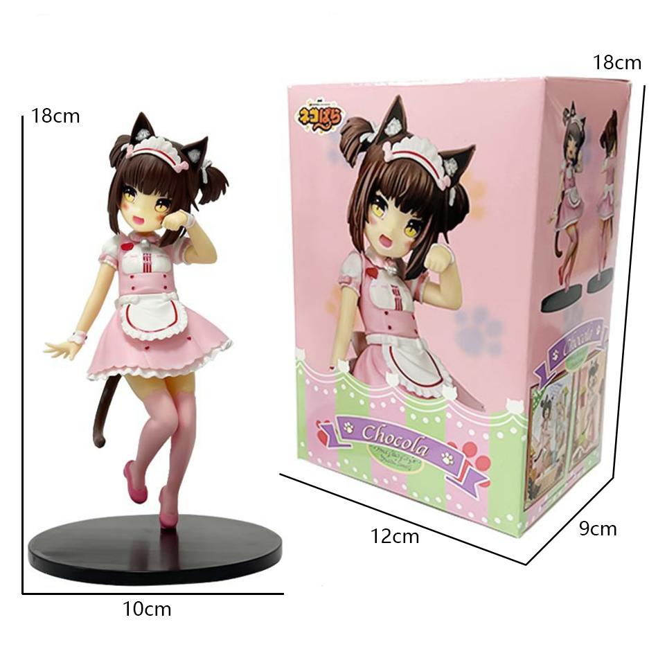 NEW 18CM Cat Maid Anime NEKOPARA Figure Chocolates Vanilla Cute Pretty Cat Style Model PVC Static Child Toys Collectible Gift