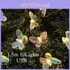 Butterfly Led Fairy Lights For Outdoor Yard And Patio For Garden Events