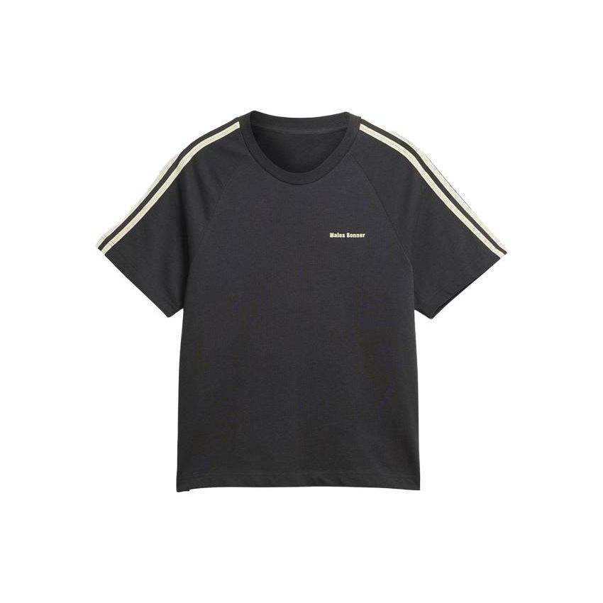 

Adidas Originals Wales Bonner Cozy Vintage Stripe Comfortable Casual Short Sleeve T-Shirt Men Black Beige IM8402 XS